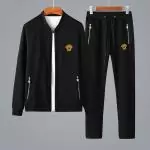 ensemble versace homme survetement jacket tracksuit round collar zipper black